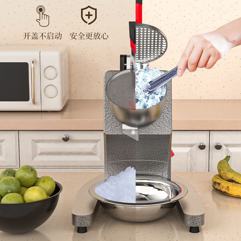 Ice Crusher for Commercial Use, Small Ice Shaver for Home Use, Smoothie Machine for Milk Tea Shops, Shaved Ice Machine, Ice Breaker, Direct from Factory