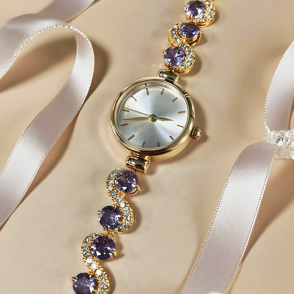 Reloj pulsera para mujer con incrustaciones de diamantes lujo_voghion.com