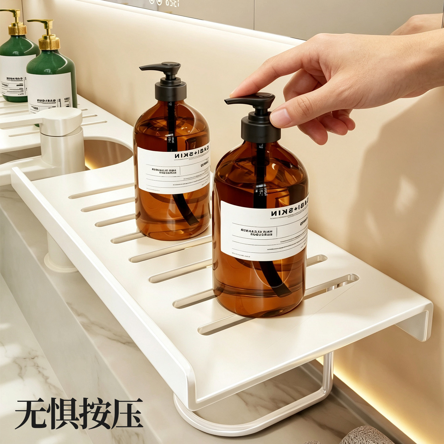 Estante Organizador para Espejo de Baño Multifuncional y Plegable
