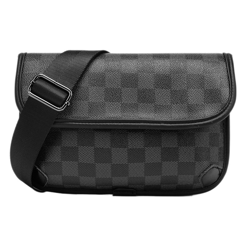 Spot wholesale fashion chest bag small square bag leather plaid shoulder bag Street Small Satchel mobile phone bag diagonal bag