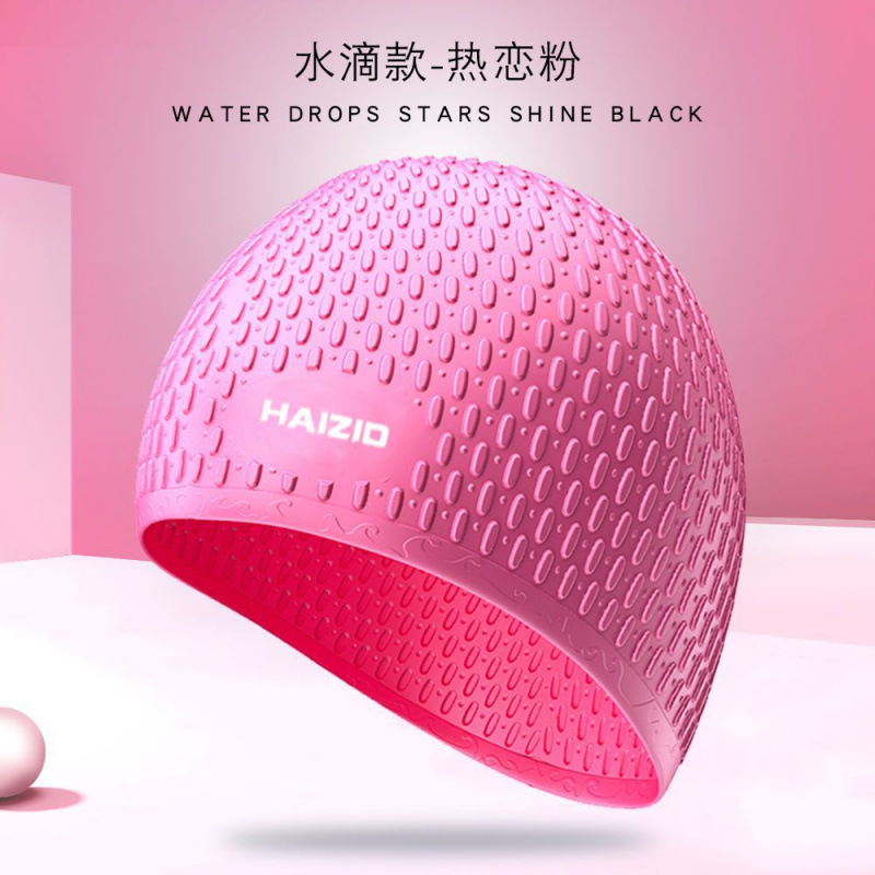 Gorro de baño elástico gorro de baño gorro de gota de agua gorra de baño gorra de silicona gorra de baño gorra de baño gorra