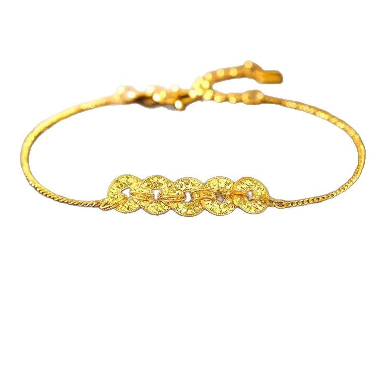 Coins, bracelet, necklace, light luxury style, high-quality style 5