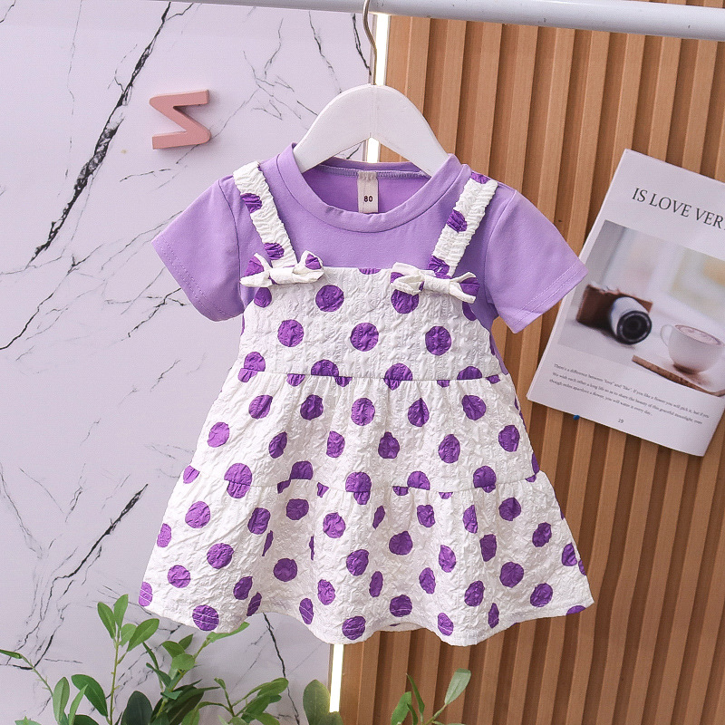 Girls' Dress 1 One Year Old 3 Baby Skirt Summer Children's Clothing Pure Cotton Summer Little Children's Princess Dress Girl Baby's Summer Clothing