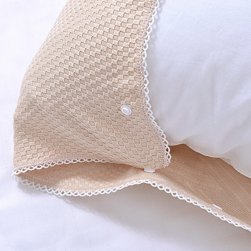 Hotel single pillowcase encrypted pillowcase adult hotel pillowcase washed three-layer gauze adjustable satin