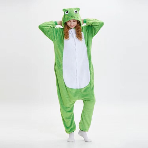 Spring and Autumn Factory Wholesale Flannel Rabbit Pajamas for Men and Women, Cartoon Onesie Home Clothes for Children, Parent-Child Couple Style