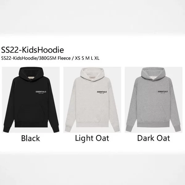 2022Ss Kidsren's Clothing Velvet Hoodie Essentials Trendy Brand Kids High Street High Weight Hoodie