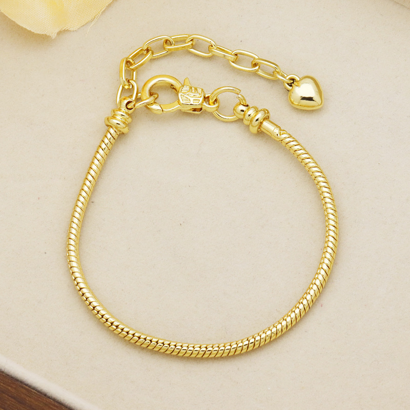 国境を越えた直接供給 Panjiadora の売れ筋 diy 蛇骨ブレスレット銅メッキ 18k ゴールドユニセックスブレスレット手作りブレスレット|undefined
