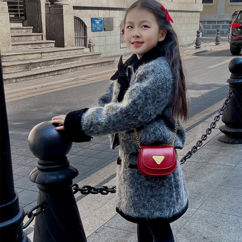Bolsos de hombro coreanos para niños y niñas de moda con patrón de leopardo extranjero mini mochila para bebés nueva cadena transfronteriza bolso para niños