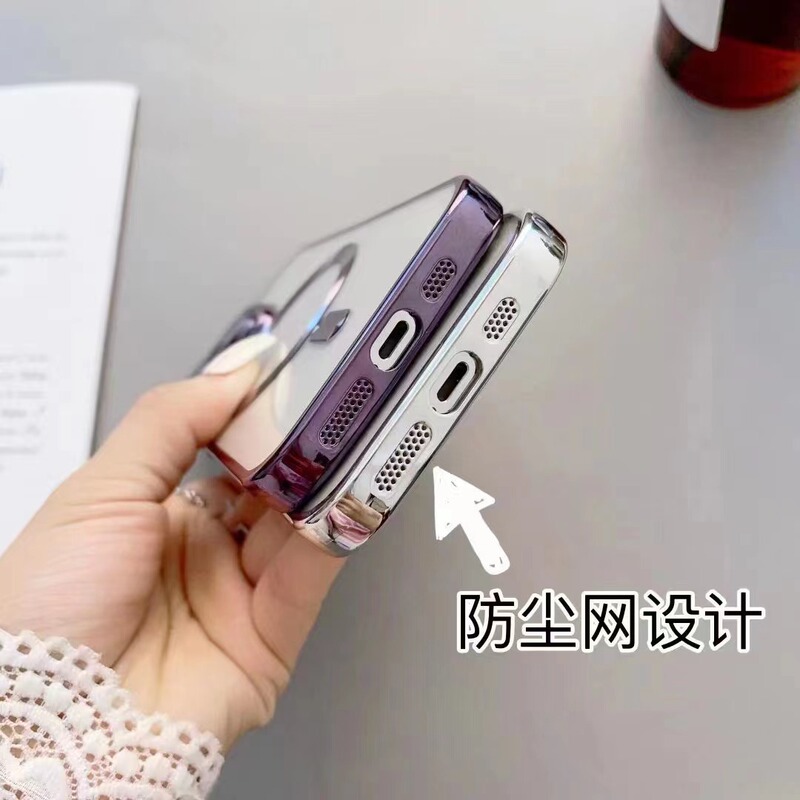 Apple 17proMax 磁気電話ケース iPhone16 電気メッキ透明 15 オールインクルーシブ落下防止 14 保護カバーに適しています。|undefined