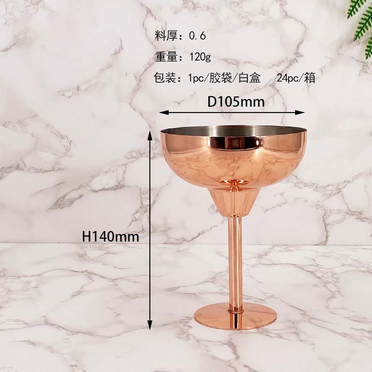 Acero inoxidable copa de vino bar KTV paso Martell Copa champán cóctel taza creativa bebida fría