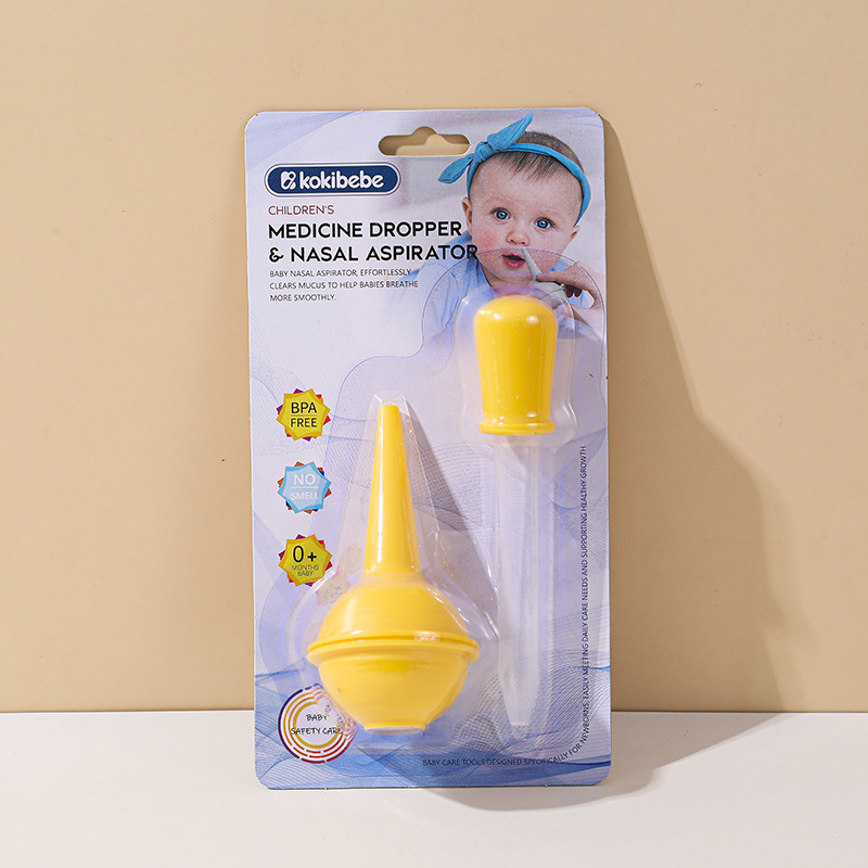 Alimentador de cuentagotas para bebés, aspirador nasal, nariz, congestión nasal, suministros para bebés, succión nasal, bomba TPE, aspirador nasal
