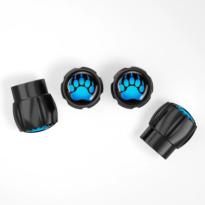 Other Automotive Exterior Supplies Alloy Car Tire Bear Footprint - black-metal-blue-bear-claw-a-set-of-4
