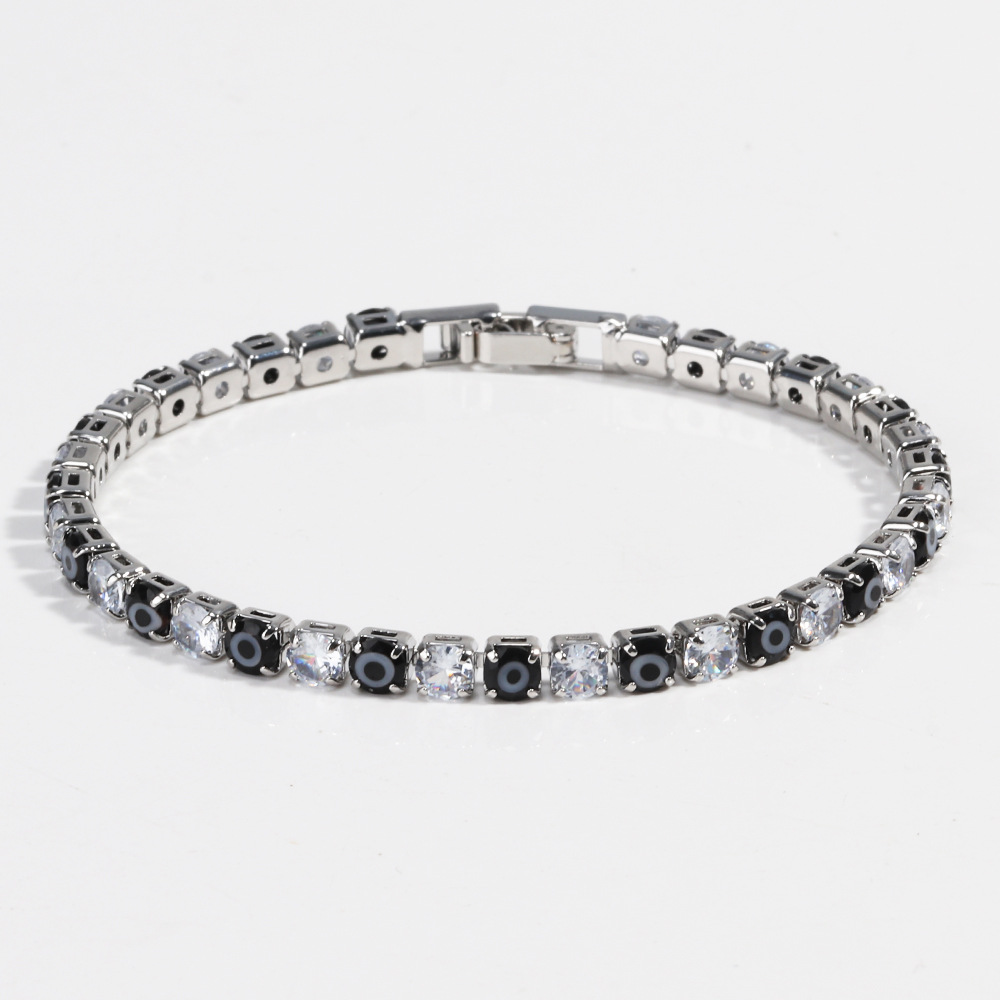 10g Weight Bracelets Classification Copper Chain Material 1 Piece Quantity Holiday, Tea Party Occasion Copper Material Devil's Eye Pattern All Seasons Season Women's Gender Retro, Classic Style Style Wholesale Jewelry Retro Classic Style Devil's Eye Copper Bracelets 12