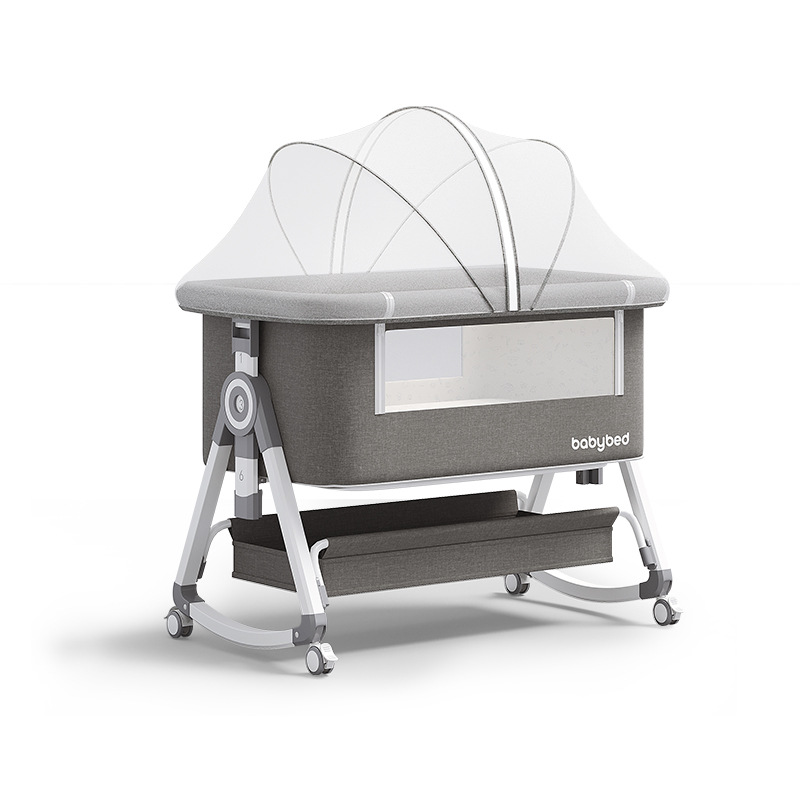 Cuna móvil Cuna portátil Cuna para bebé Cama plegable multifuncional bb Cama grande de costura para niños recién nacidos