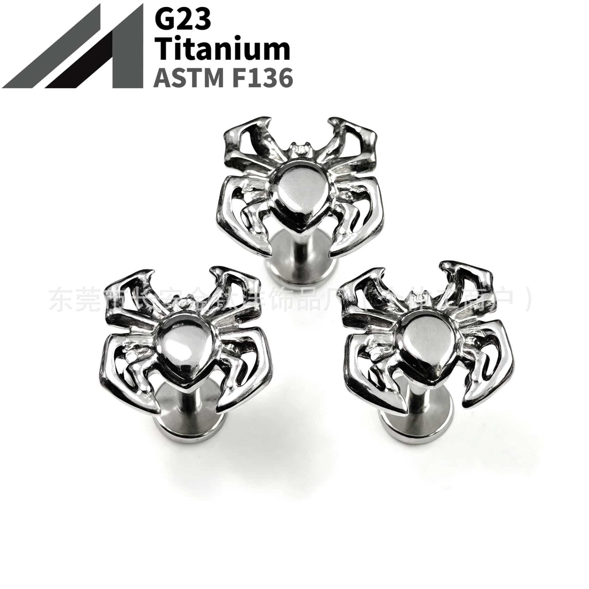 16G labret stud size and finish detail