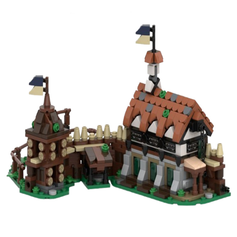 Building Block Street Scene Model Small Particle Assembly Toy_voghion.com