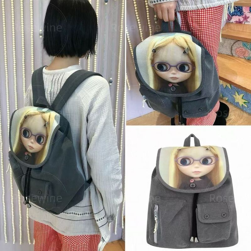 Coyseio X Blythe Collaboration Early Spring New Cute Cartoon Doll Backpack School Bag for Women Coyseio X Blythe Collaboration Early Spring New Cute Cartoon Doll Backpack School Bag for Women