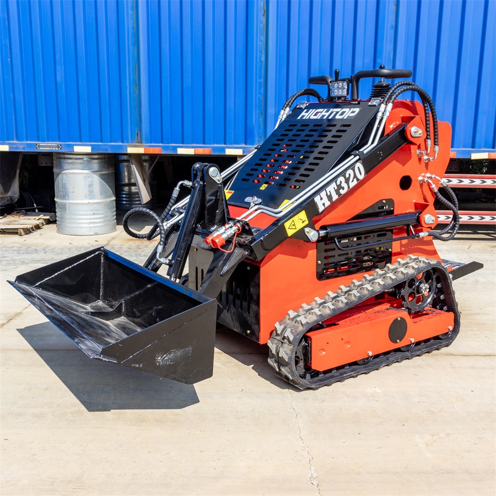 新款前卸式滑移装载机 果园大棚装卸铲运车 HT320T小型履带滑移机