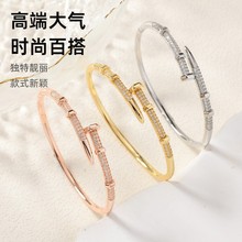 跨境多款合金镶锆石时尚手镯高保色个性设计气质手饰女厂家批发