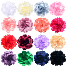 韩版双层绸缎布艺手工立体玫瑰花朵 diy发饰胸花头花鞋帽饰品配件