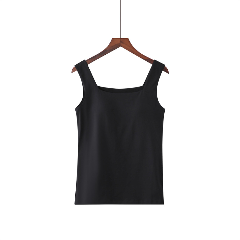 175g Weight Cotton, Spandex, Modal Fabric Type Long Top Length Vest Tops Type Vest Bra Style Holiday, Daily Occasion Square Neck Neckline Slim Fit Type Solid Color Pattern Summer, Spring Season Women's Gender Casual Style Wholesale Women's Casual Solid Color Tank Tops 2