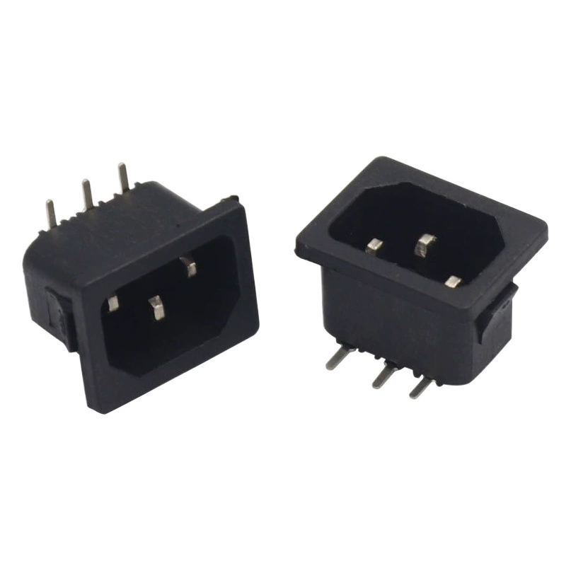 Слово продукта Электророзетки АК 3 штыря локтя переходника АК гнезда карты Горизонтальное место мужчины штыря 90 градусов DB-14