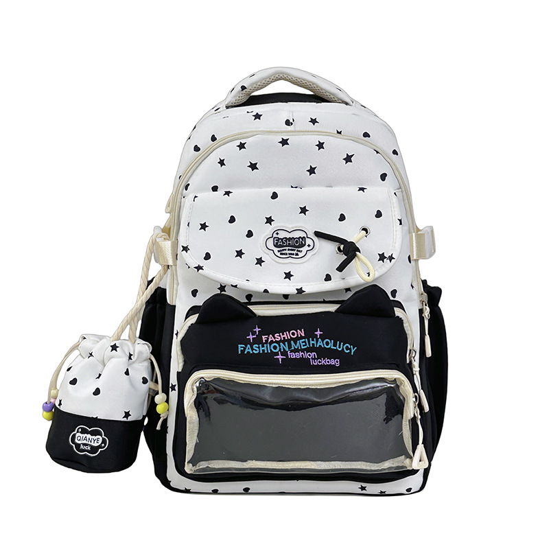 Mochila Escolar Juvenil de Nailon Impermeable y Ergonómica de Gran Capacidad para Escuela image 11