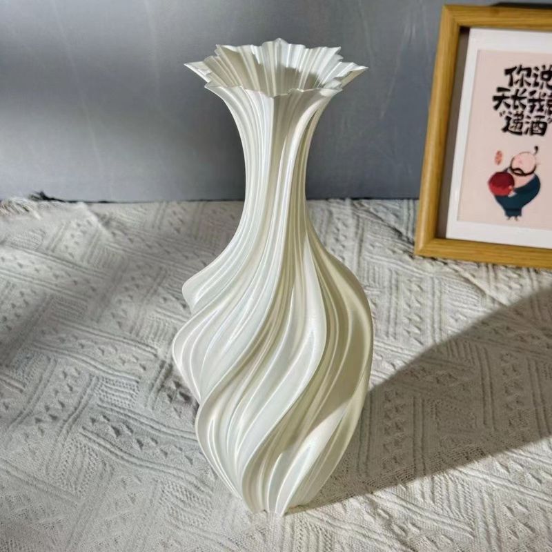 3D打印花瓶新款艺术花瓶扭曲复古摆件北欧简约ins风3D打印轻奢风|undefined