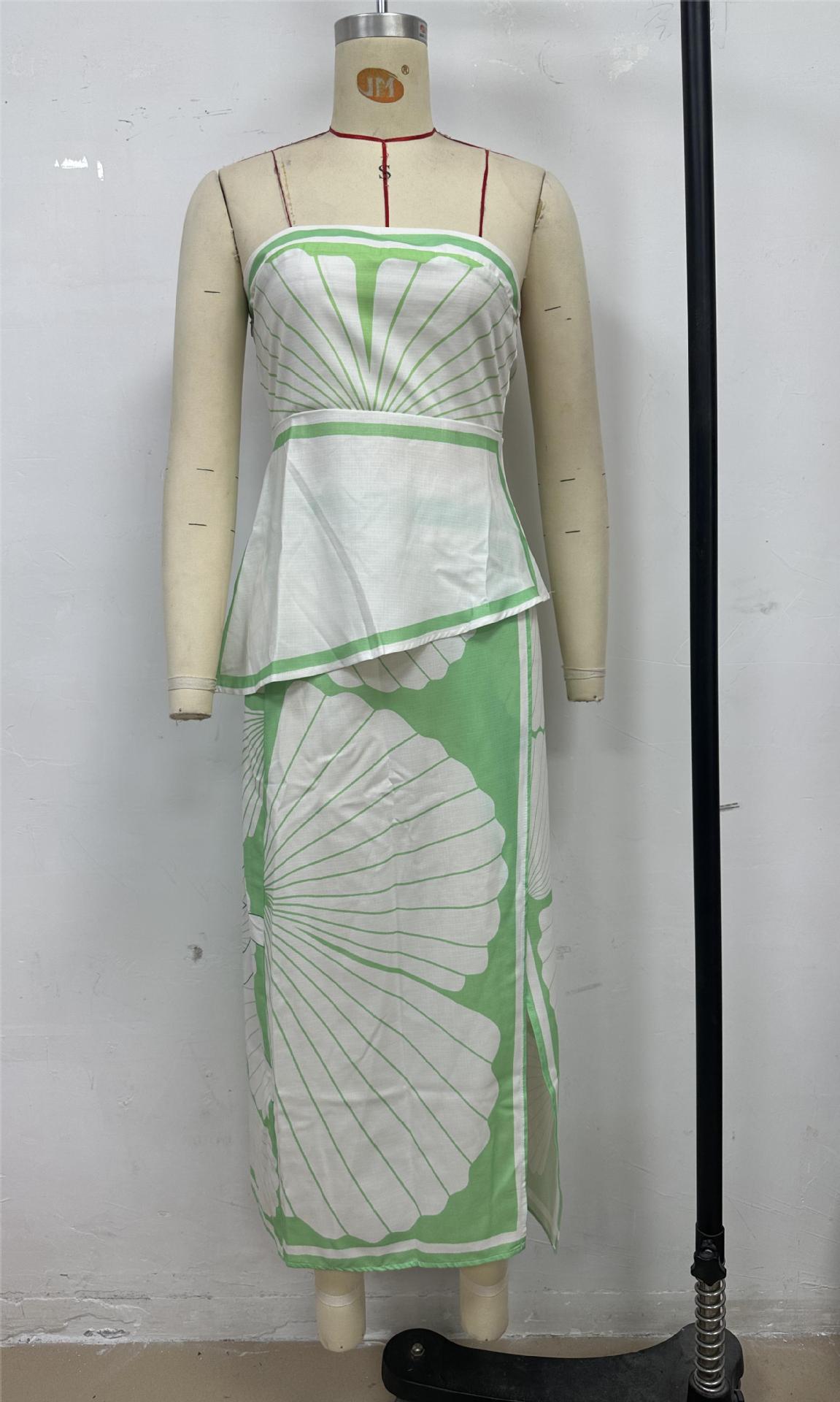 259g Weight Sleeveless Sleeve Length Skirt Dresses Type Polyester Fabric Type Skirt Co-ord Set Sets Type 2 Pieces Set Quantity Holiday, Beach Occasion Strapless Neckline Slim Fit Type Shell Pattern Summer Season Women's Gender Vacation Style Backless Craft Holiday Beach Women's Vacation Shell Polyester Skirt Co-ord Set Skirt Sets 1