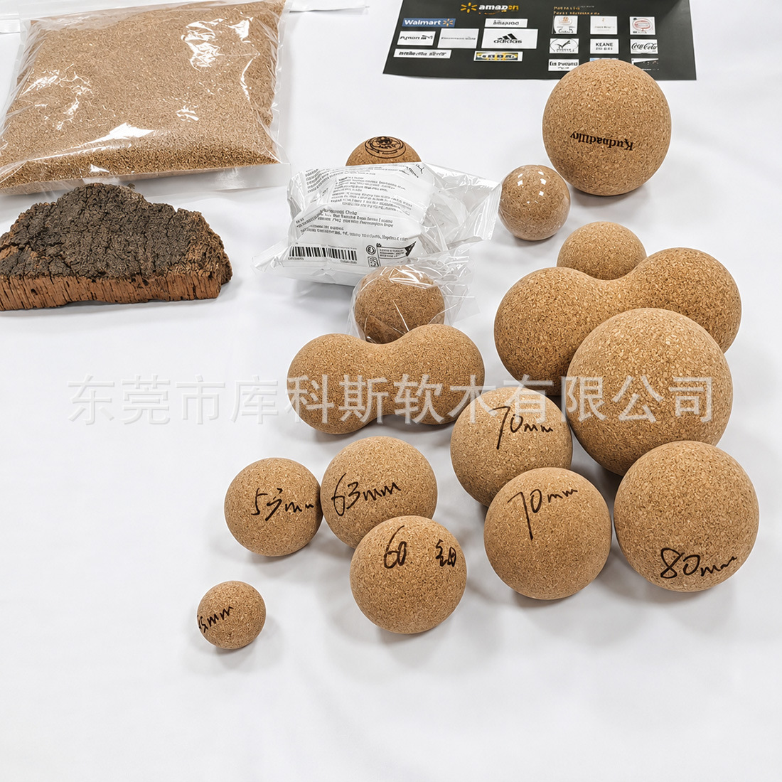 Factory Direct Sales Cork Yoga Ball Yoga Fitness Muscle Relaxation Fascia Ball Massage Single Ball Cork Ball