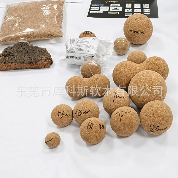 Factory Direct Sales Cork Yoga Ball Yoga Fitness Muscle Relaxation Fascia Ball Massage Single Ball Cork Ball