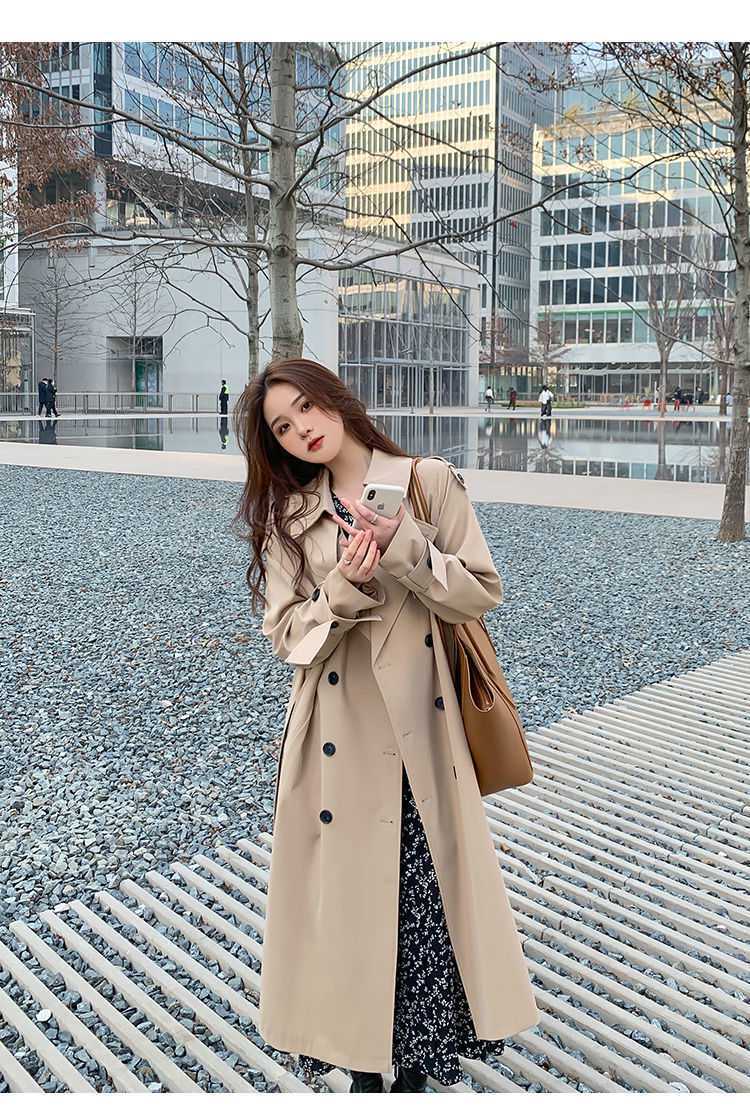 Autumn Winter Woman Long Trench Coat Fashion Korean Streetwear Style Loose Cloak Casual Elegant Thin Women's Windbreaker Coat