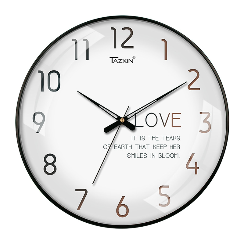 Suministro directo de fábrica convexo reloj de pared de vidrio nórdico luz de lujo simple reloj mudo sala de estar curvo entrega por lotes reloj transfronterizo image 10
