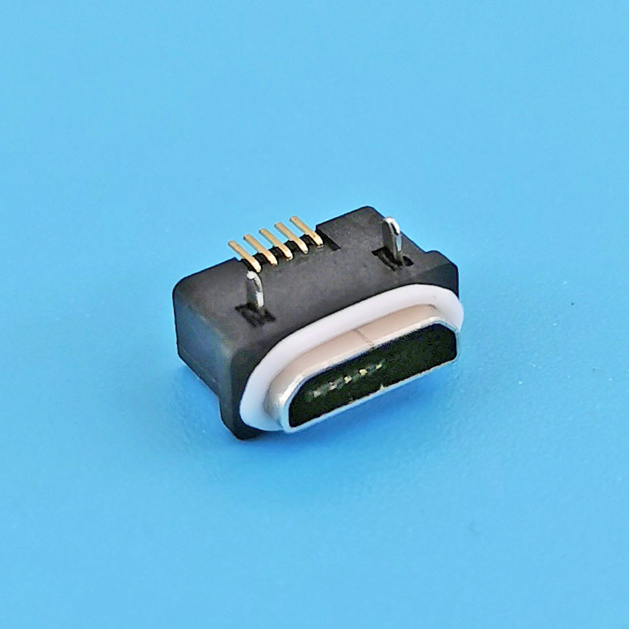 Micro USB 5P母座 防水型  板上贴片    防水型 MICRO USB 母头5P