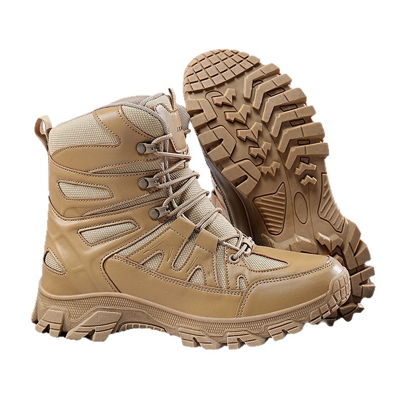 Transfronterizos de tamaño grande otoño nuevas zapatillas deportivas de alta altura caminata al aire libre anti-deslizante zapatos de montaña entrenamiento de campo de entrenamiento de campo botas para hombres