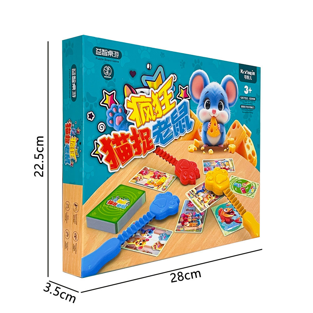 Juguetes educativos para niños para juegos de mesa Crazy Cat and Mouse Card Actuación Interacción entre padres e hijos Instituciones de educación y capacitación Regalo de acompañamiento