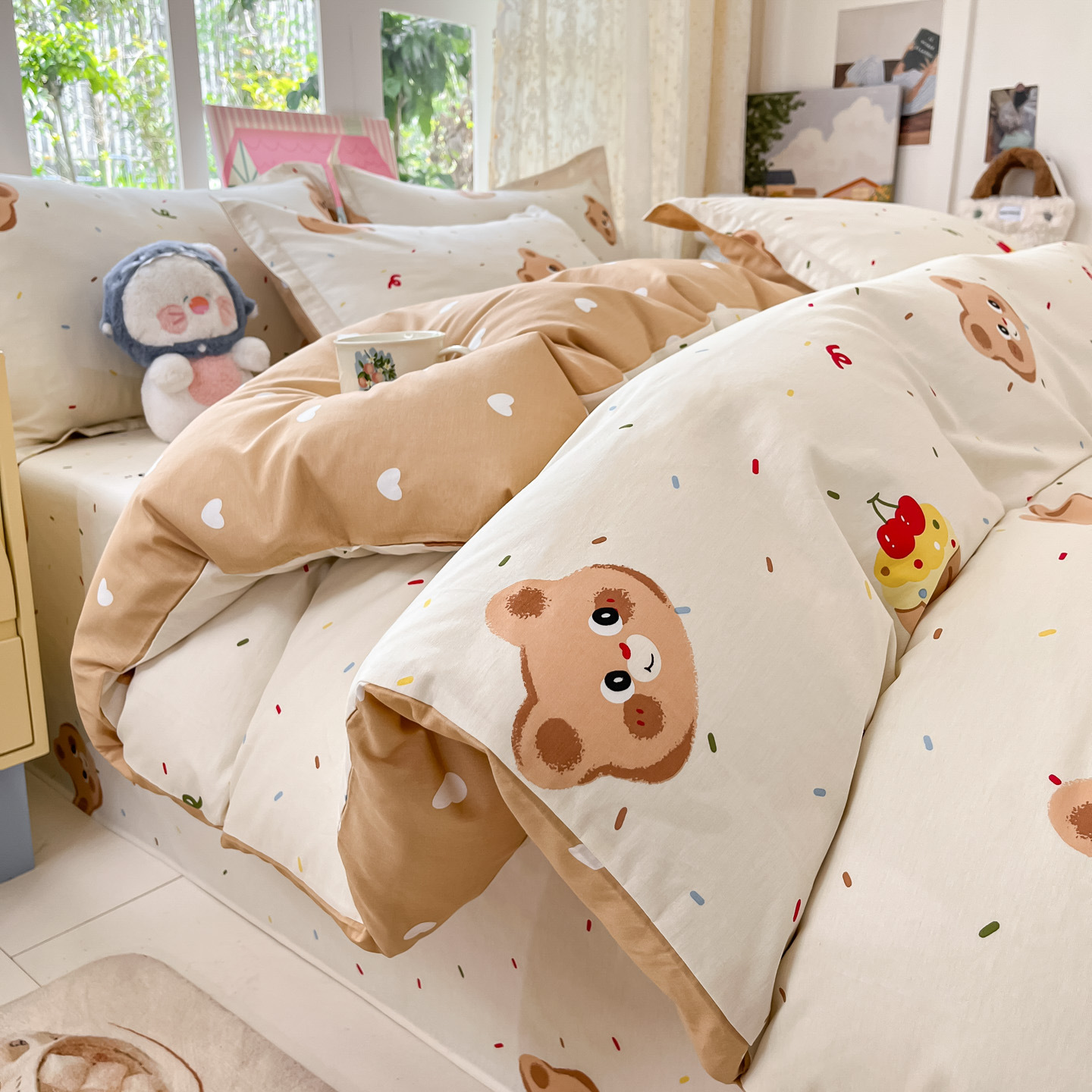 ins cubierta de edredón de algodón 150x200x230 cubierta de edredón de algodón 1m5 conjunto de edredón de cuatro piezas