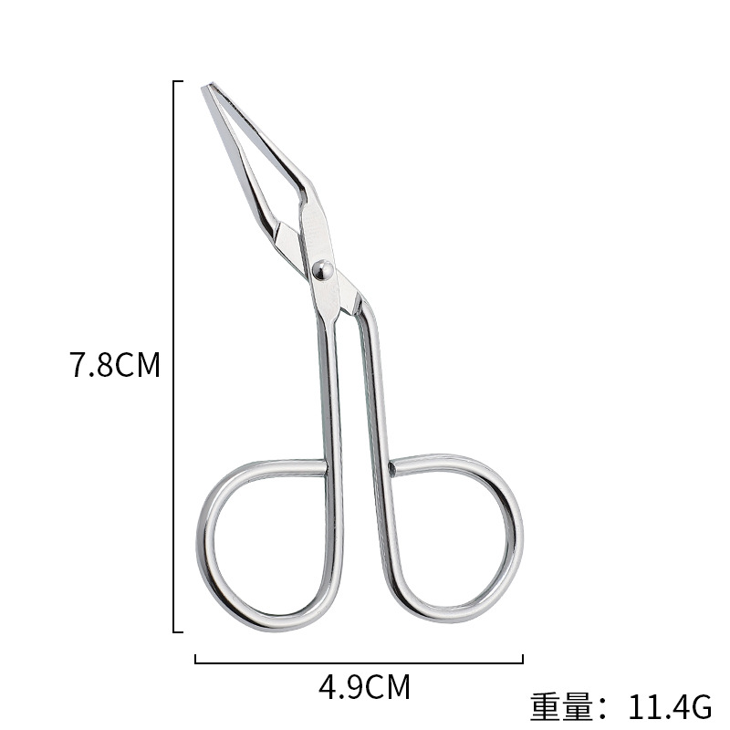 Pinza para Cejas Pico de Grulla de Acero para Depilación Facial