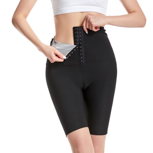 Women's High-Waisted Shaping Leggings, Exercise Sweaty Tummy-Tuck and Buttock Slimming Fitness Leggings, Sauna Bodysuit, Body Shaping Yoga Pants