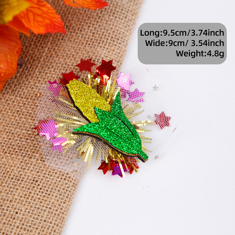 Día de Acción de Gracias accesorios para mascotas calabazas turquía mallas brocas de cabello perros gatos otoño festival de cosecha fiesta decoración tarjeta de cabello