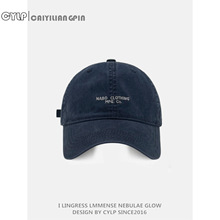 韩系简约小字母刺绣软顶棒球帽男女春夏季情侣款显脸小遮阳鸭舌帽