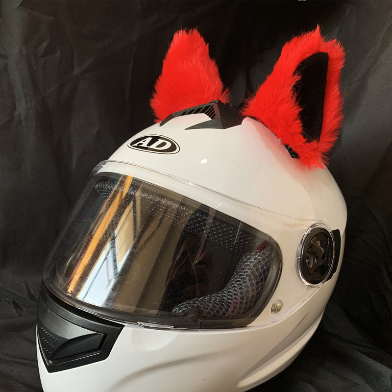Rider Plush Ears Ski – Motuoche Auto Parts and Accessories - red-black-inside-cat-ears-pair