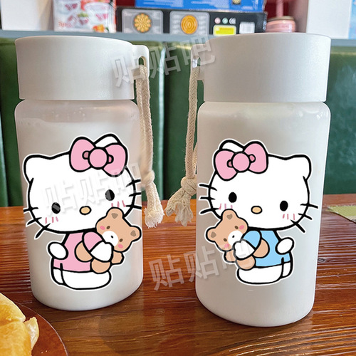 Cartoon Cute KT Cat Hello Kitty Electric Car Sticker Luggage Sticker Laptop iPad Big Belly Water Cup Sticker