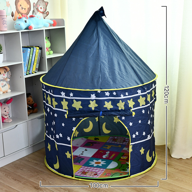 Children's Tent Indoor Outdoor Folding Princess Boy Girl Pretend Play Mongolian Yurt Castle Small House Toy Game House