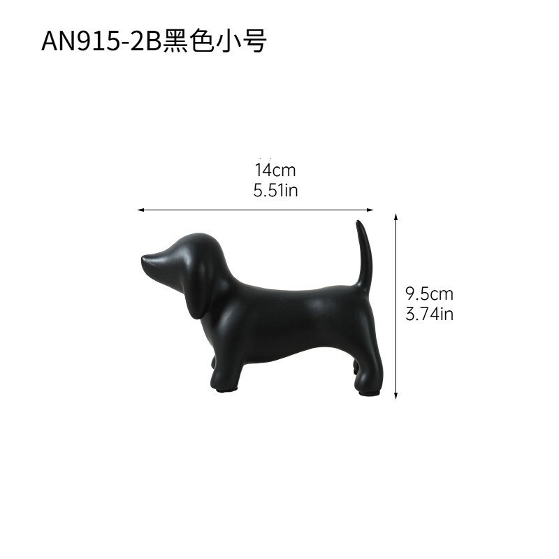 现代简约卡通动物小狗陶瓷摆件儿童房售楼处民宿样板间装饰工艺品|undefined