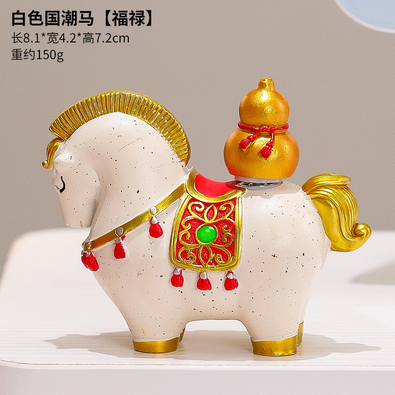 クリエイティブ樹脂工芸品、すぐにお金になる装飾品、癒しの漫画のポニー、オフィスワークステーションのデスクトップ装飾|undefined