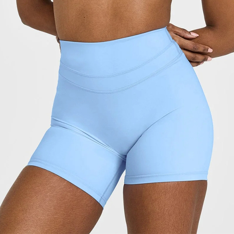 Comercio exterior escotado frente V desnudo agradable para la piel eslinga ajustable con almohadilla para el pecho Pantalones de cuatro puntos Traje deportivo de fitness de yoga
