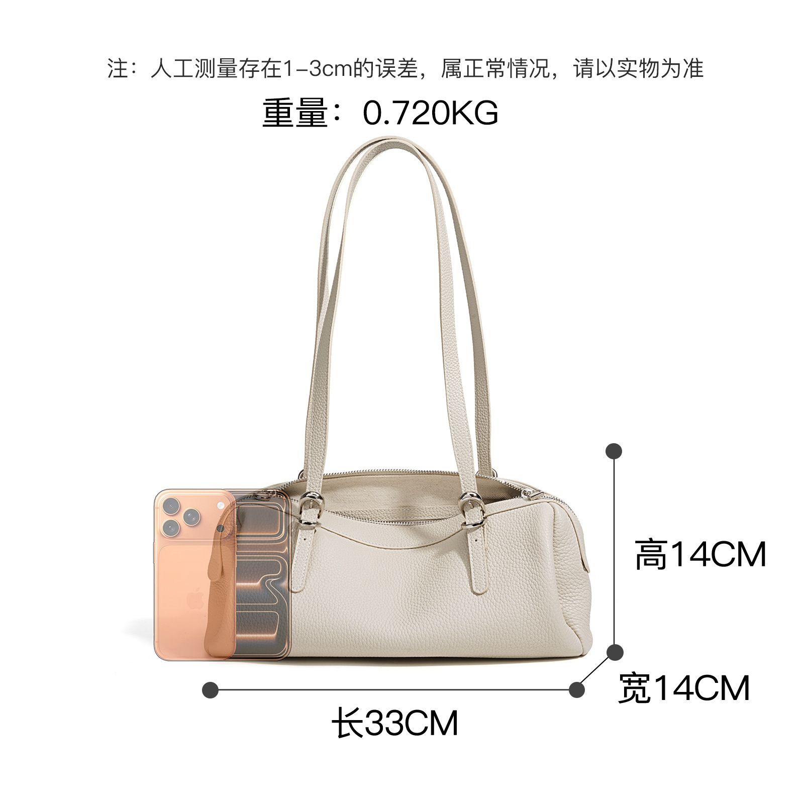 Genuine Leather Women's Shoulder Bag Early Spring Luxury Boston Handbag Retro Commuter Versatile Bowling Bag 2026 - Thumbnail 4