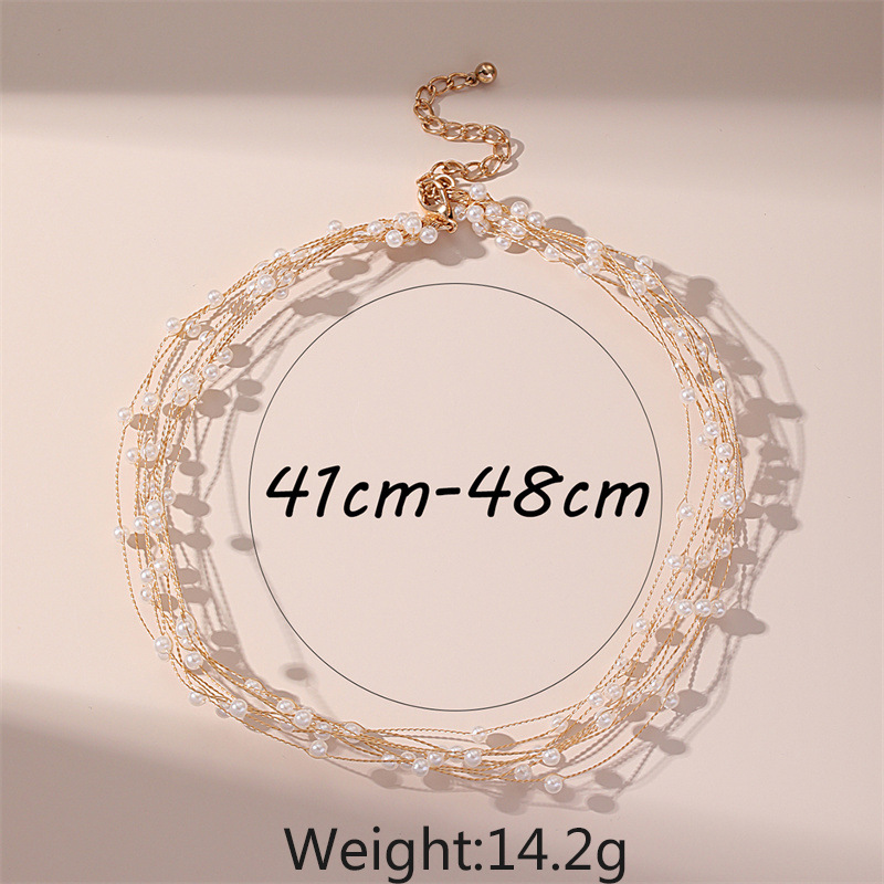 1 Piece Fashion Round Imitation Pearl Knitting Pearl Womenu0027S Necklace