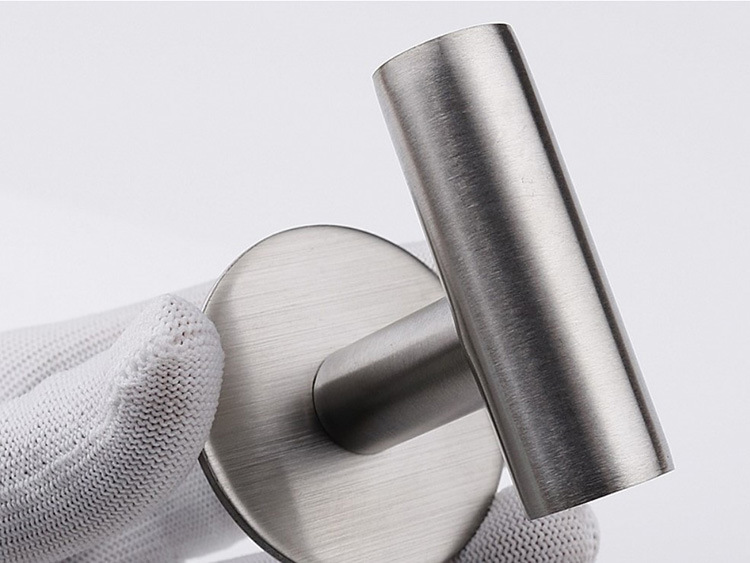 Transfronterizo 304 sostenedor de tejido de acero inoxidable traje de baño libre de perforación de hardware colgante toalla rack traje negro sola varilla